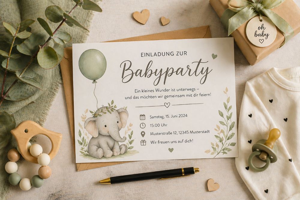 Einladung Babyparty Vorlagen